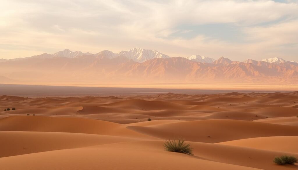 Atlas Mountains and Sahara Desert landscape