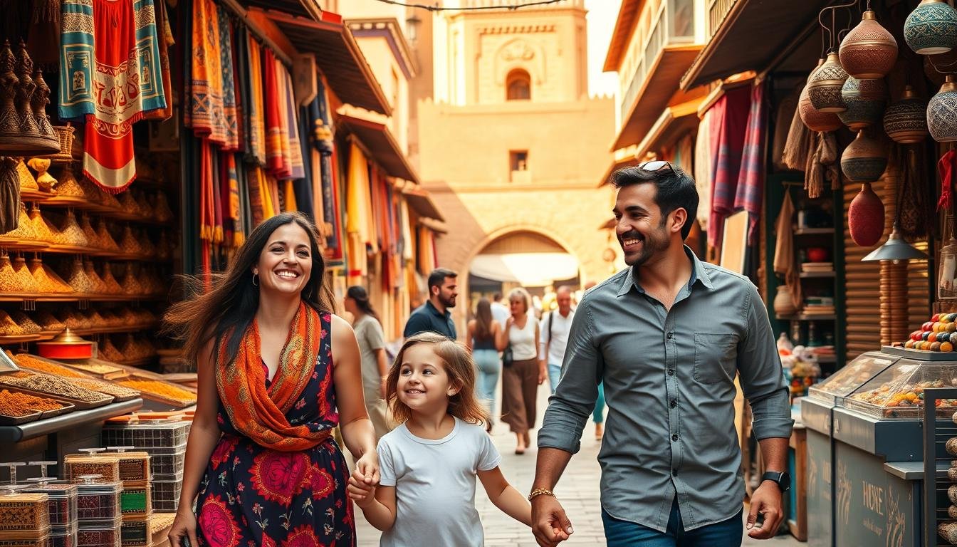 Family enjoying a Morocco vacation